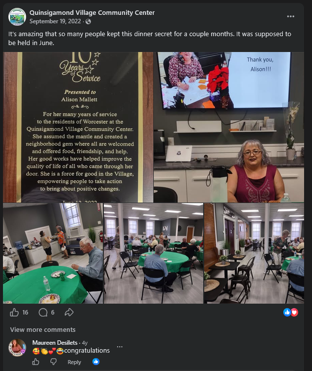 Community Honor: Alison Mallett 10 Years of Leadership